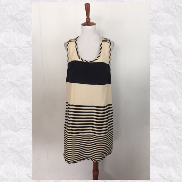 Ali Ro Striped Scoop Neck Sleeveless Shift Dress - Picture 1 of 7